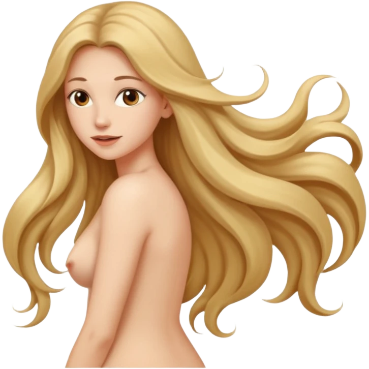 Woman with bare butt emoji