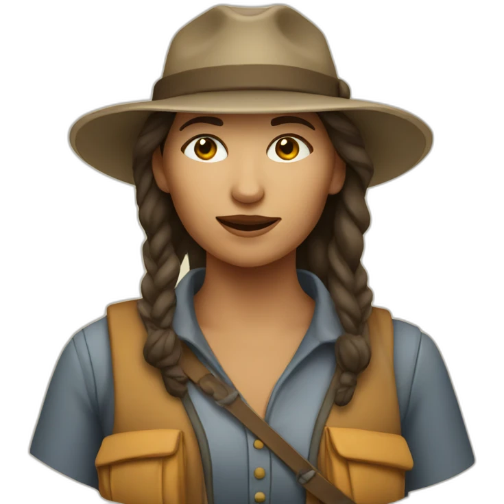female archaeological prospector emoji
