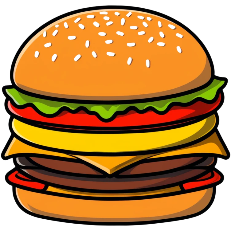 cartoon hamburger emoji