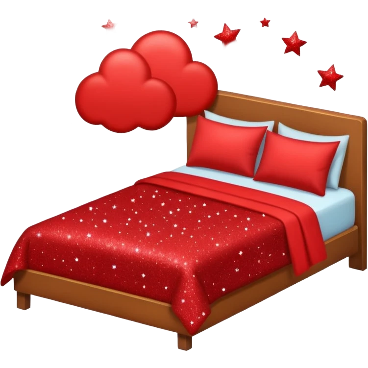 red glitter sleep Zzz emoji