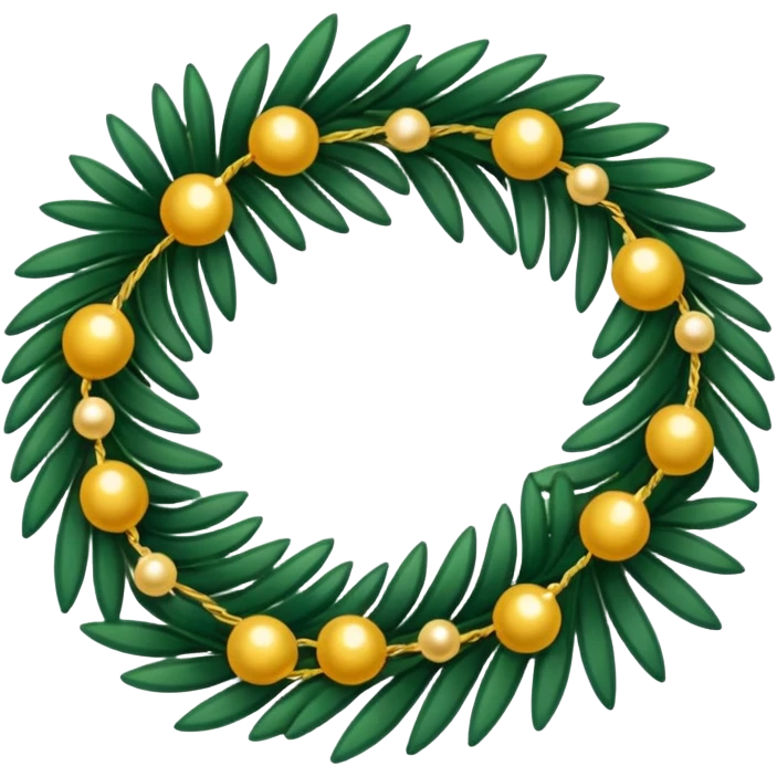 Holiday garland laying horizontally emoji