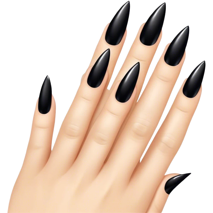 Black stiletto nails emoji