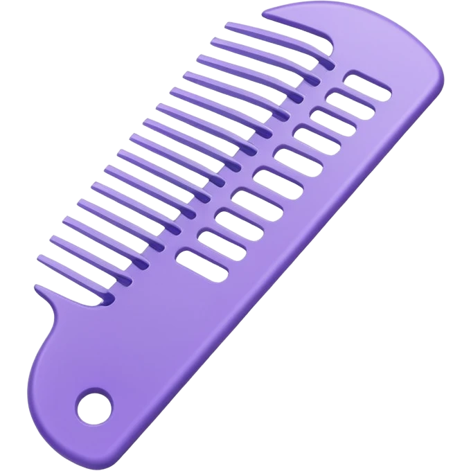 pastel purple styling comb emoji