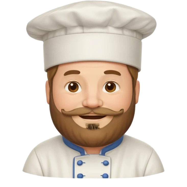 medieval fat, middle-aged, bearded chef emoji emoji