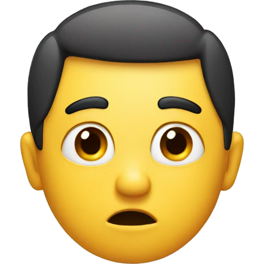 a confused emoji with one eyebrow up emoji