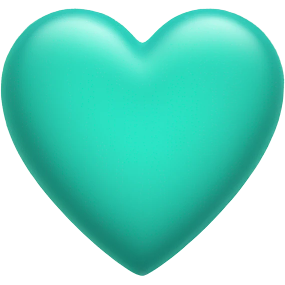 Turquoise heart emoji