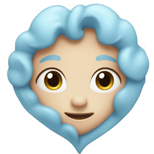 Pastel blue heart  emoji