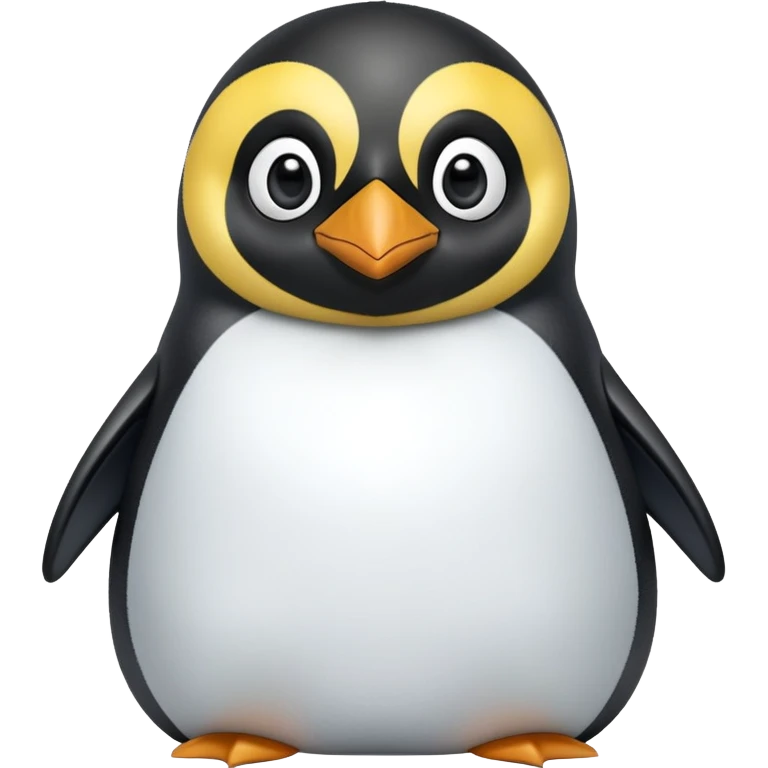 cinematic-adult-emperor-penguin-portrait-emoji,-head-tilted-playfully-and-inquisitively,-with-glossy,-pristine-plumage,-sparkling-eyes-filled-with-curiosity,-simplified-yet-irresistibly-adorable-features, black face emoji