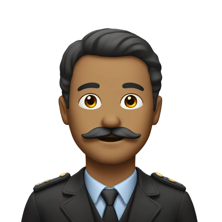 Un homme avec une moustache carré  emoji