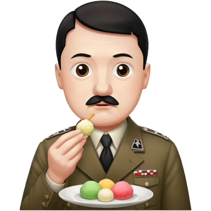 Hitler ăn mochi emoji