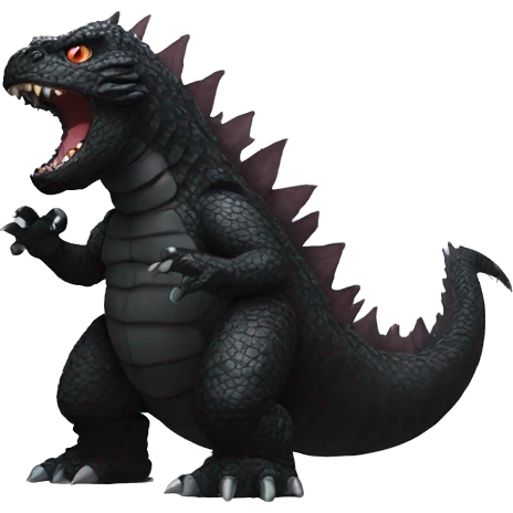 Black godzilla emoji