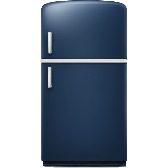 Realistic navy blue fridge isolated. emoji