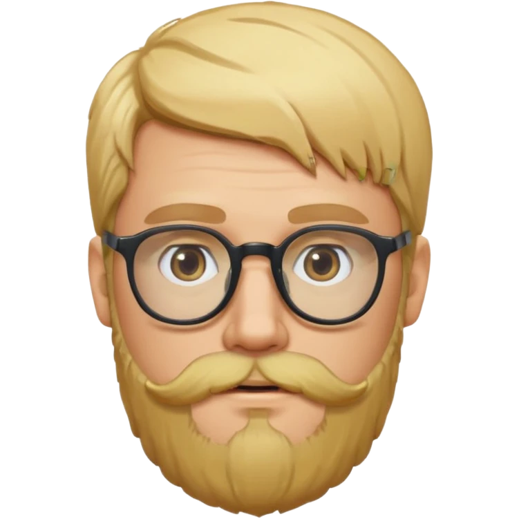 blond man with beard and spectacles emoji