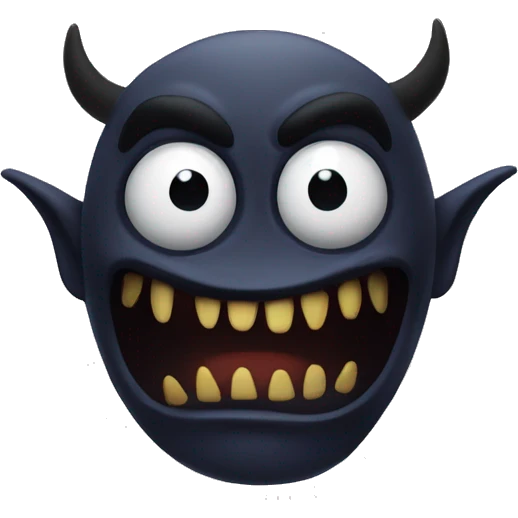 Scary evil demon jumpscare emoji