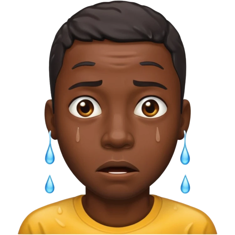 Drowning black man emoji