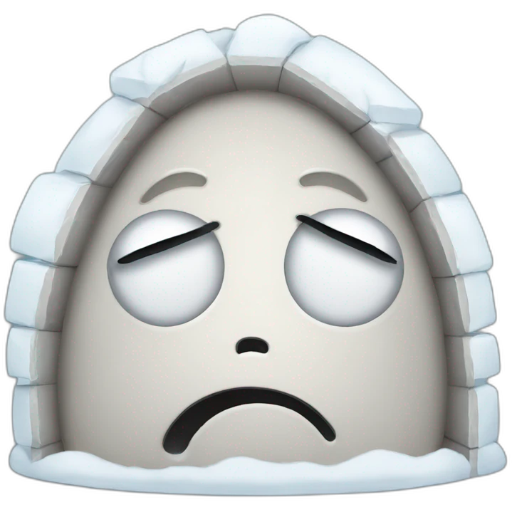 igloo crying teary face emoji