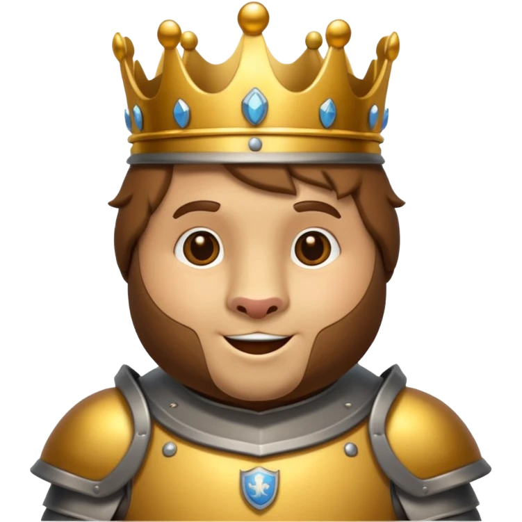 Un ours humanoïde avec une couronne et une armure emoji