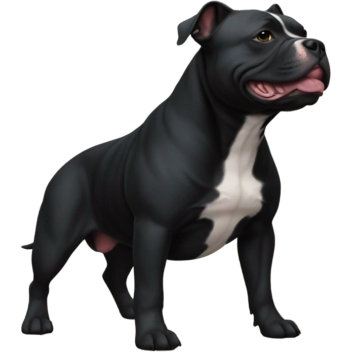 black american bully with black nose emoji