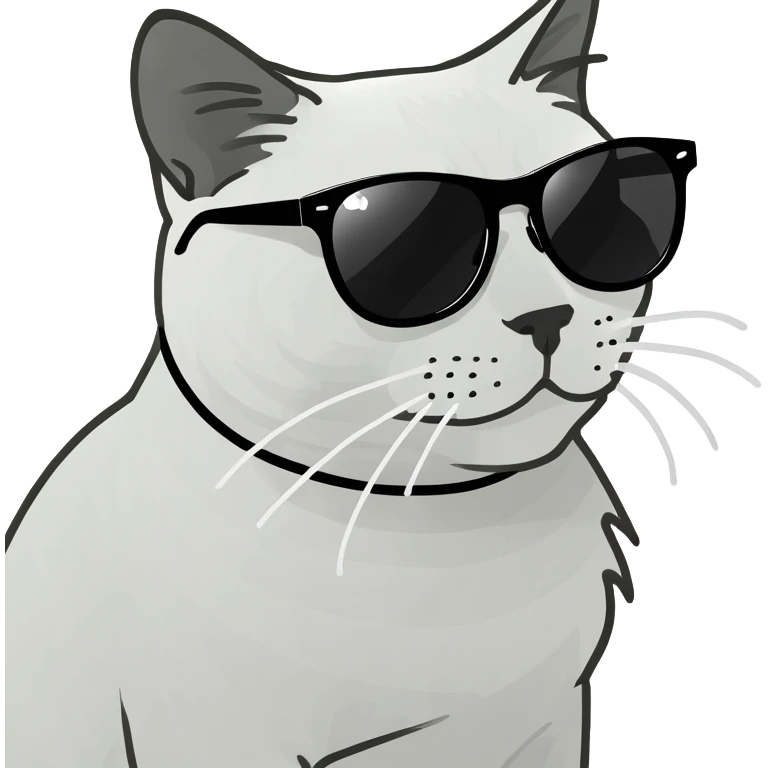 Cat with sunglasses emoji