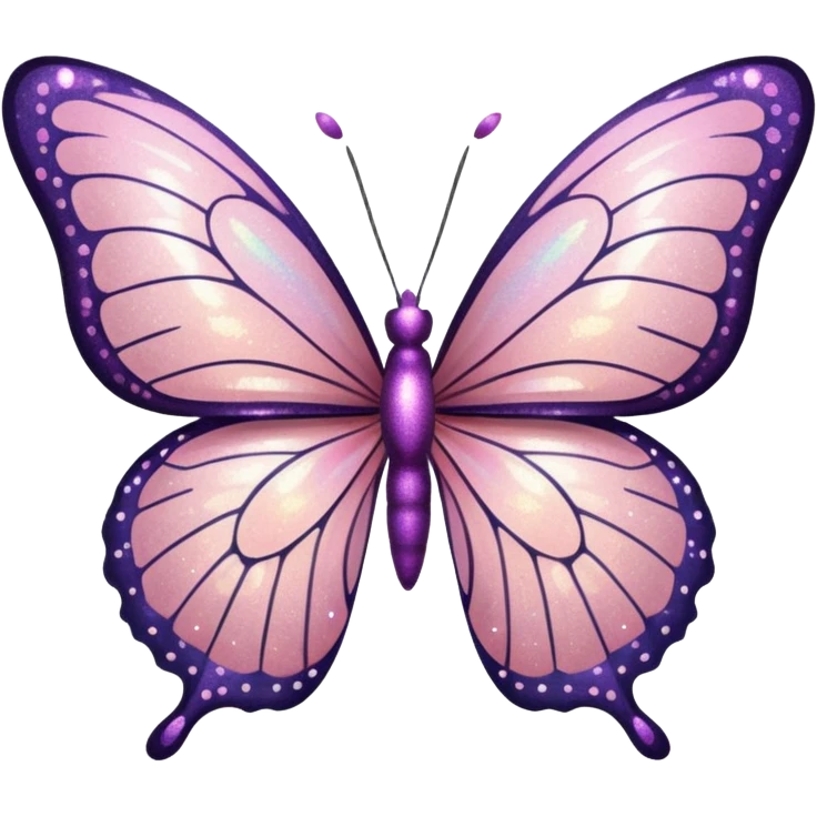 Light pink glitter butterfly emoji emoji