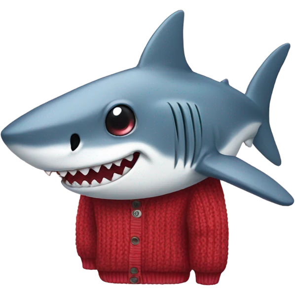 Shark in a sweater emoji