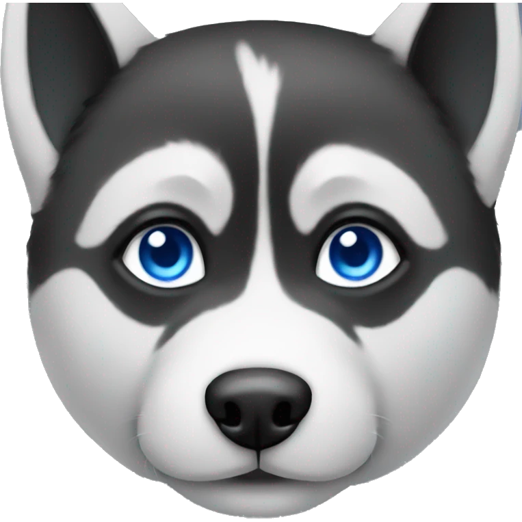 black husky boy with blue eyes emoji