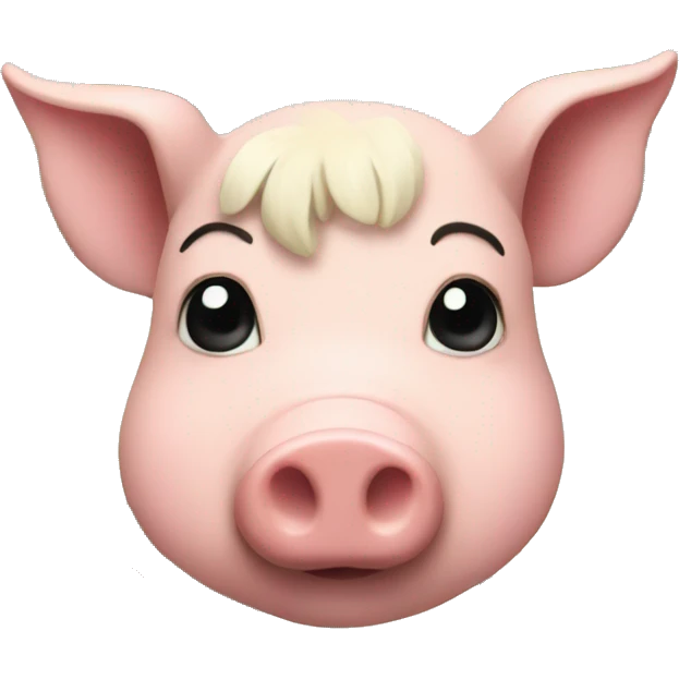 Pig with laureal wreath emoji