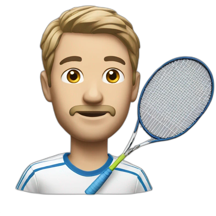 François civil with a badminton  emoji