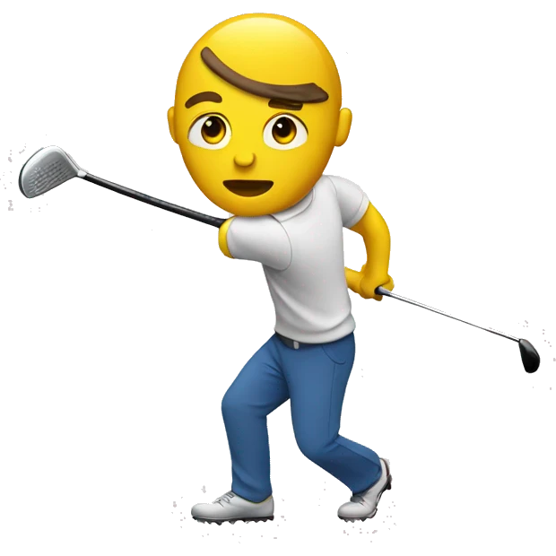 Chad hitting a golf club emoji