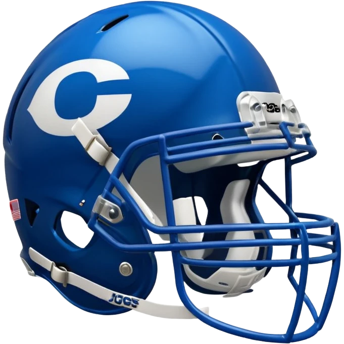 College football player helmet in  blue color  emoji