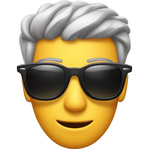 sunglass emoji with airpods emoji