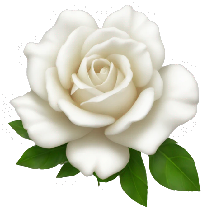 Flor Rosa blanca emoji