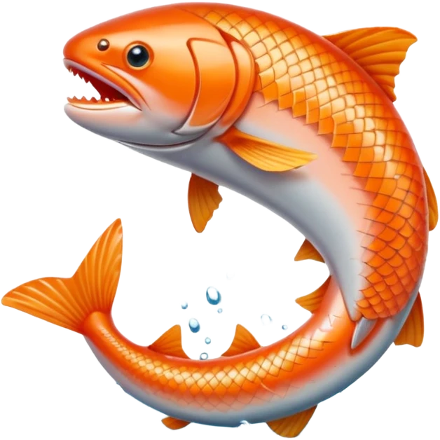 salmon flopping around on land emoji