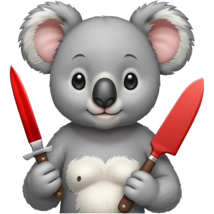 Female koala with knife emoji