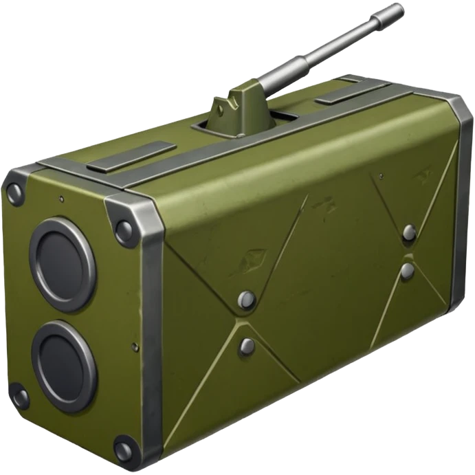 generate a realistic elongated parallelepiped anti-tank mine emoji