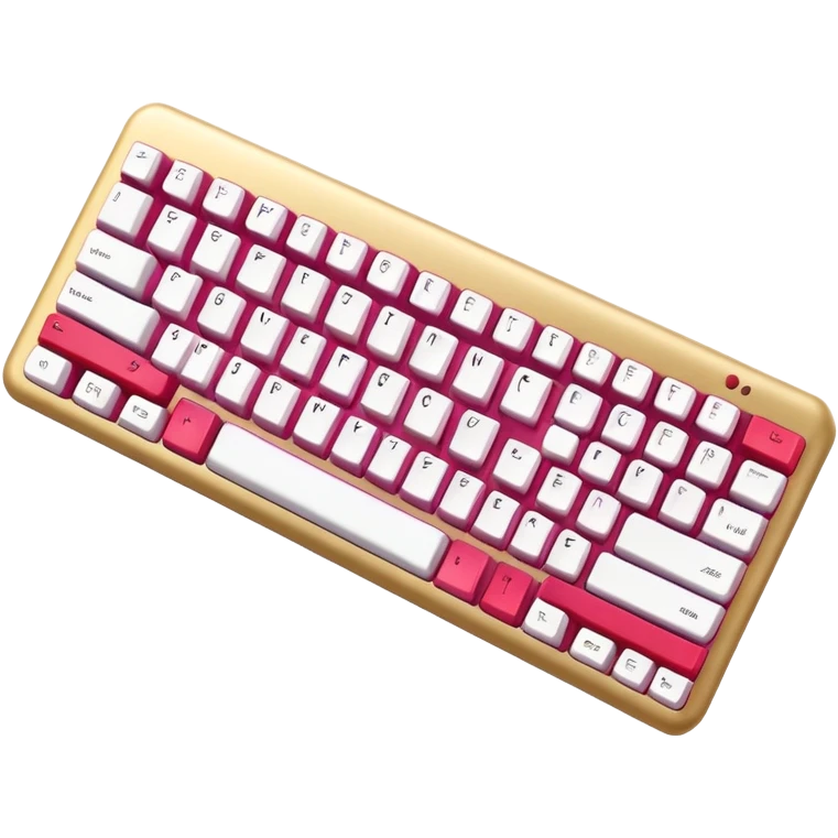 Computer keyboard with gold color F3BA2F and pink-red color FE0054 emoji