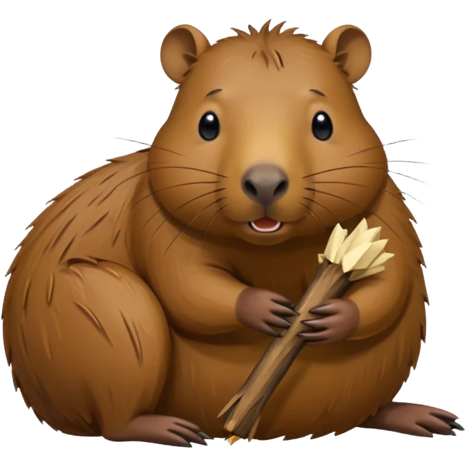 capibara chewing wood emoji