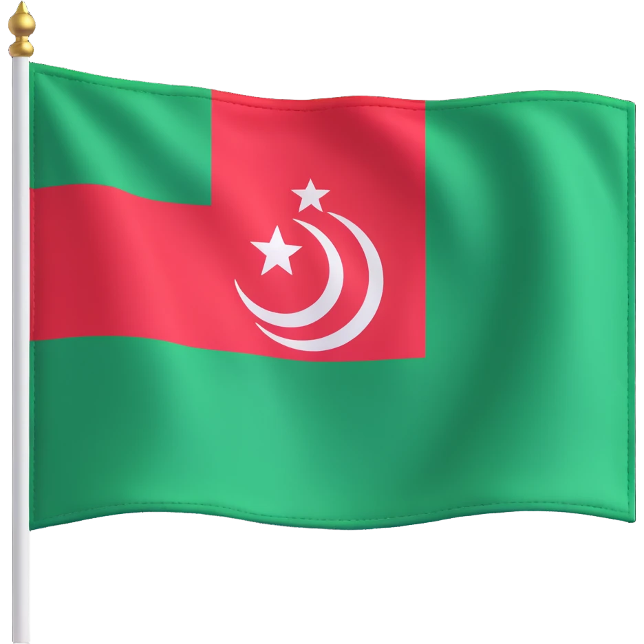 Tatarstan flag, realistic fabric texture emoji