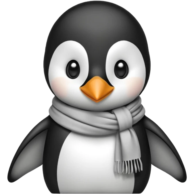 penguin with different scarf single-color  emoji