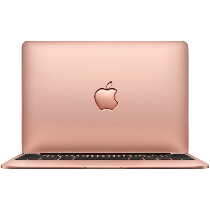 MacBook couleur or rose emoji