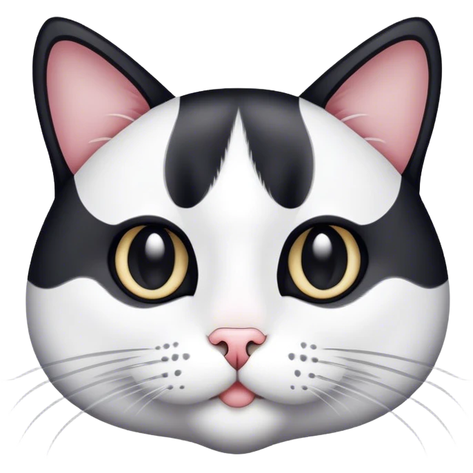 Bixby cat black and white emoji