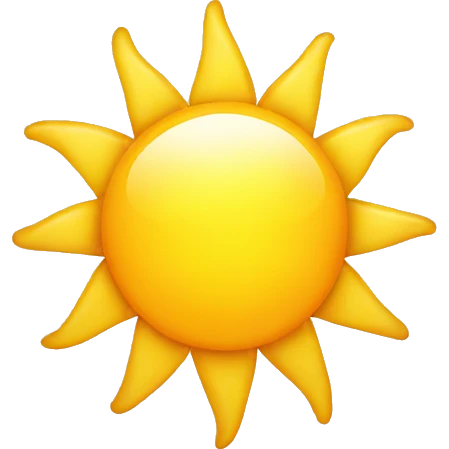 Bright sun emoji