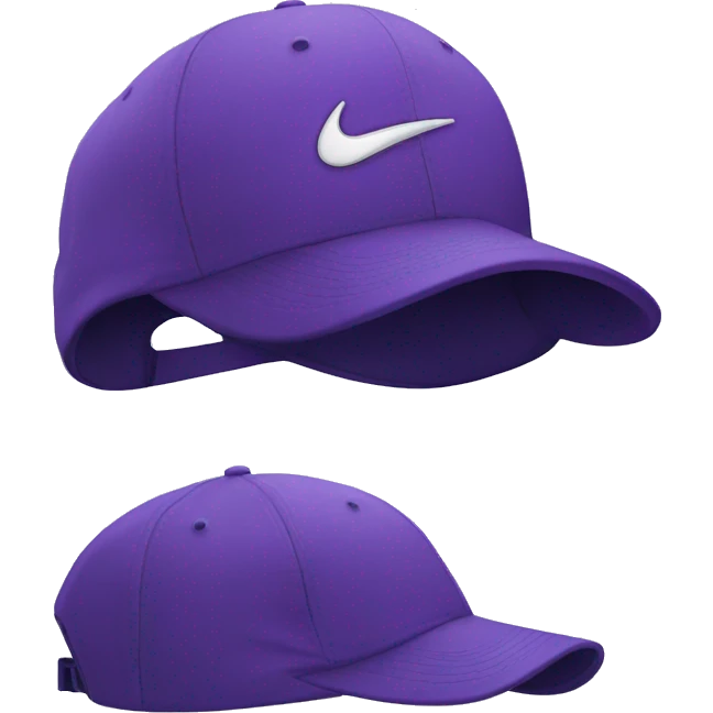 purple hat with Nike logo on the front  emoji