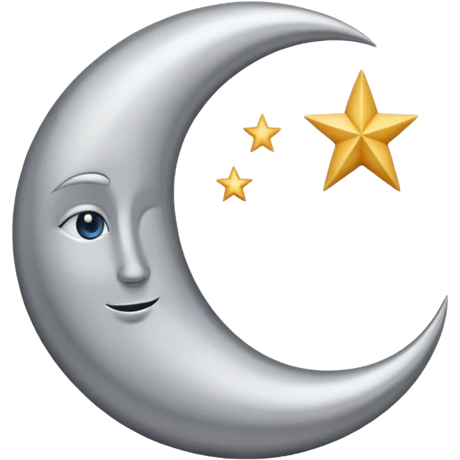 Refined moon icon evoking emotional trust emoji