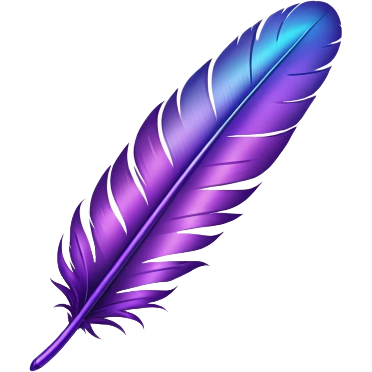 glitter purple feather emoji