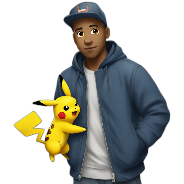 Pikachu rappeur emoji