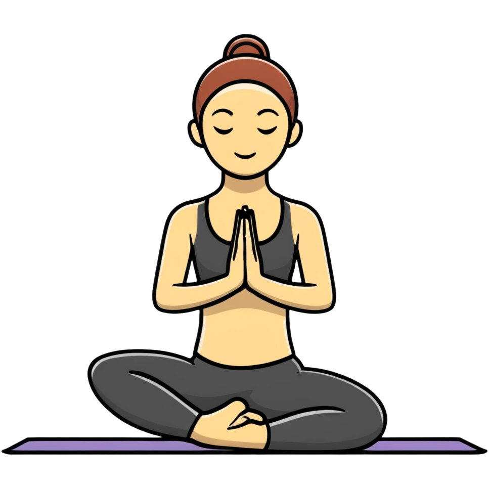 person doing yoga emoji