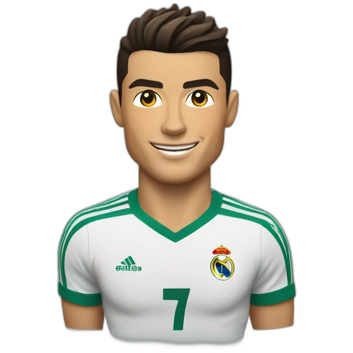 Cristiano Ronaldo porte le maillot ageria, emoji