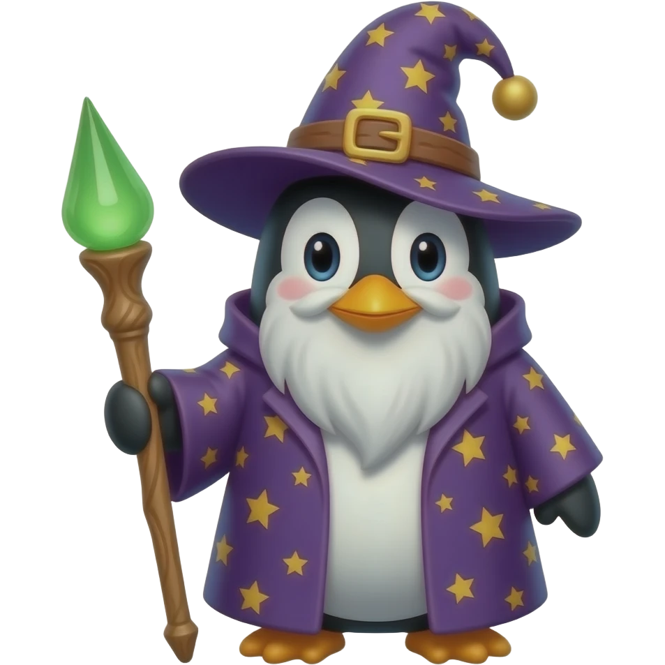 Penguin Wizard emoji