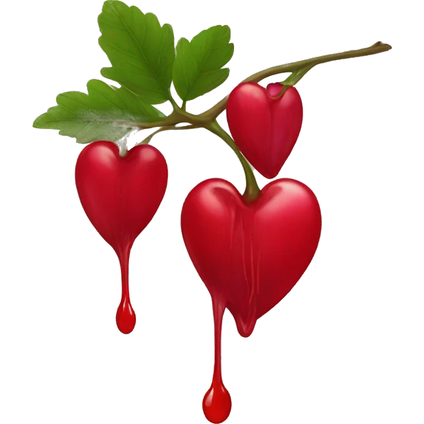 simple red bleeding heart emoji